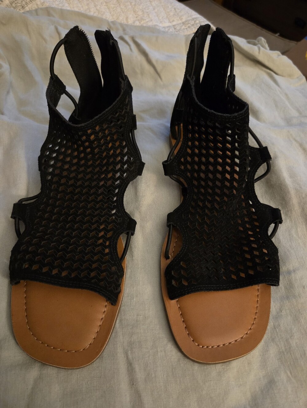 Lucky Brand Baldin Black Leather Sandals
